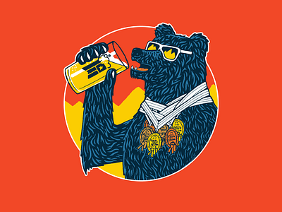 Great American Beer Festival 2023 bear beer branding brewery colorado denver illustration lettering mountains typography