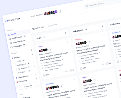 Project Management Tool dashboard design designideas management management tool minimal product design project project management tool saas saas design task task management typography ui ui design ux web web app web design