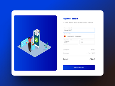 002 - Credit Card Checkout design illustration typography ui ux vector