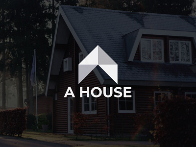 A HOUSE LOGO a letter house logo branding graphic design home logo house logo logo