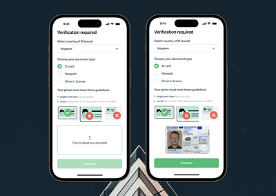 Kyc Verification that reduces the number of clicks app design figma mobile ui