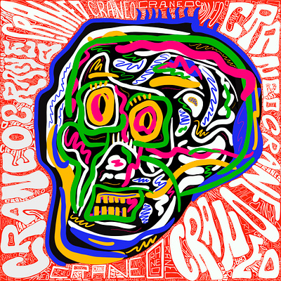 Mi versión de Cráneo <sin título> (Jean Michel Basquiat)