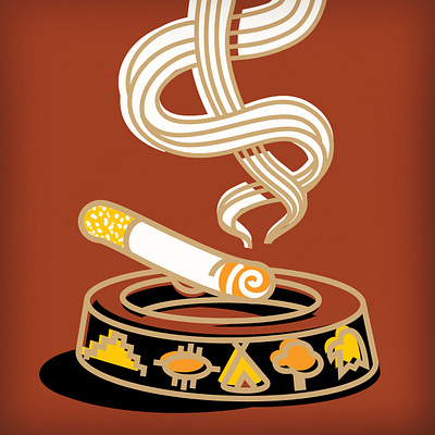 Tobacco Industry Promotional Strategies Target Native Americans illustration