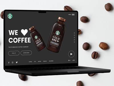 Coffee UI Design 3d animation branding coffee ui design design designer desktop ui design figma google graphic design illustration logo motion graphics starbucks ui design ui vector