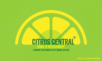 Citrus Central "CC" branding business logo design graphic design logo professional logo typography