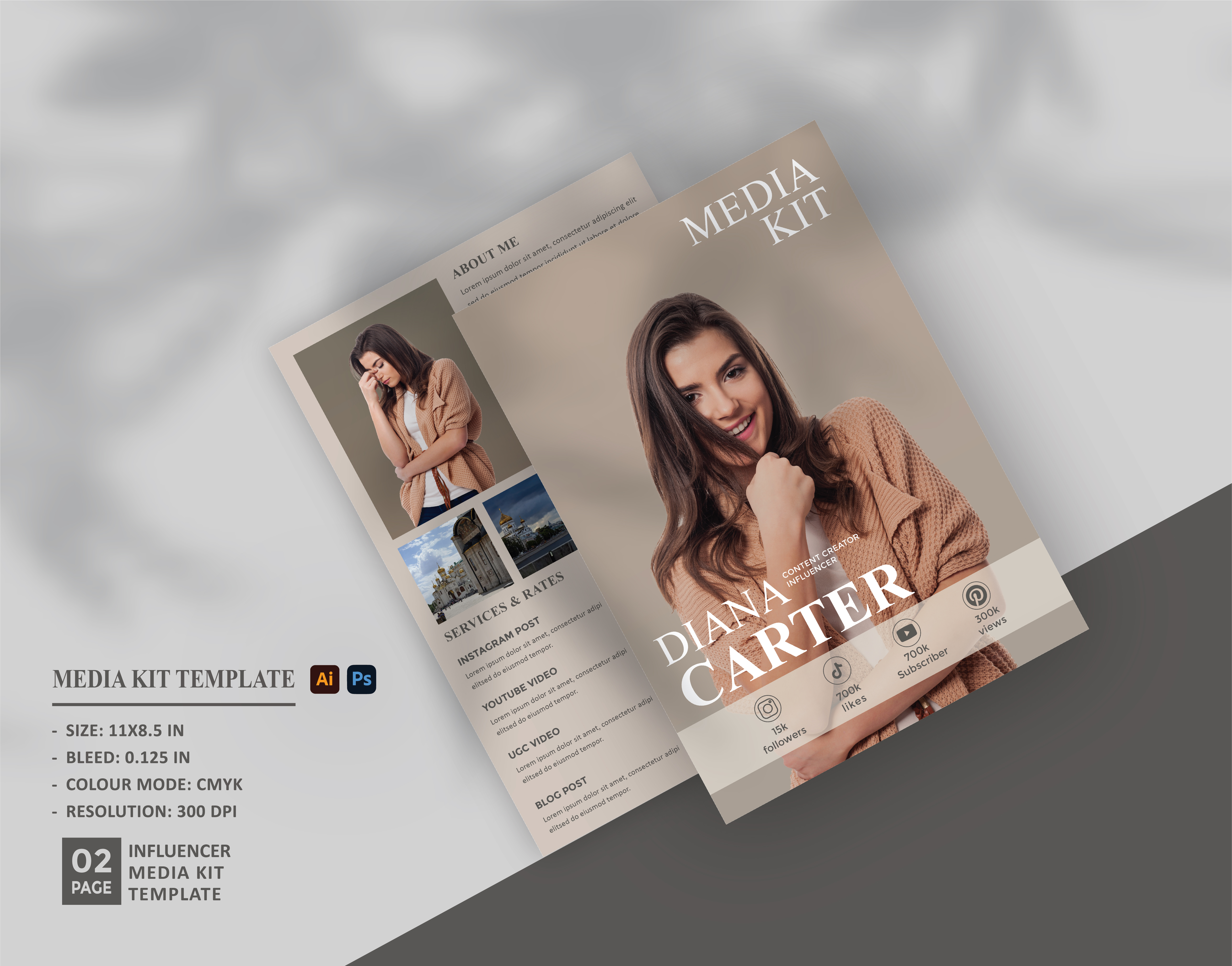 INFLUENCER MEDIA KIT TEMPLATE By Jonayat Al Habib70 On Dribbble   Original 3ddd0c2fbb2088a98ec2ad4ecdb222e6 