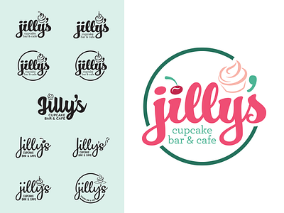 Jilly's Cupcake Bar & Cafe - Logo Design branding design graphic design illustration illustrator logo typography vector