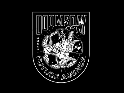 Doomsday apparel branding clothing design graphic illustration logo streetwear ui vector