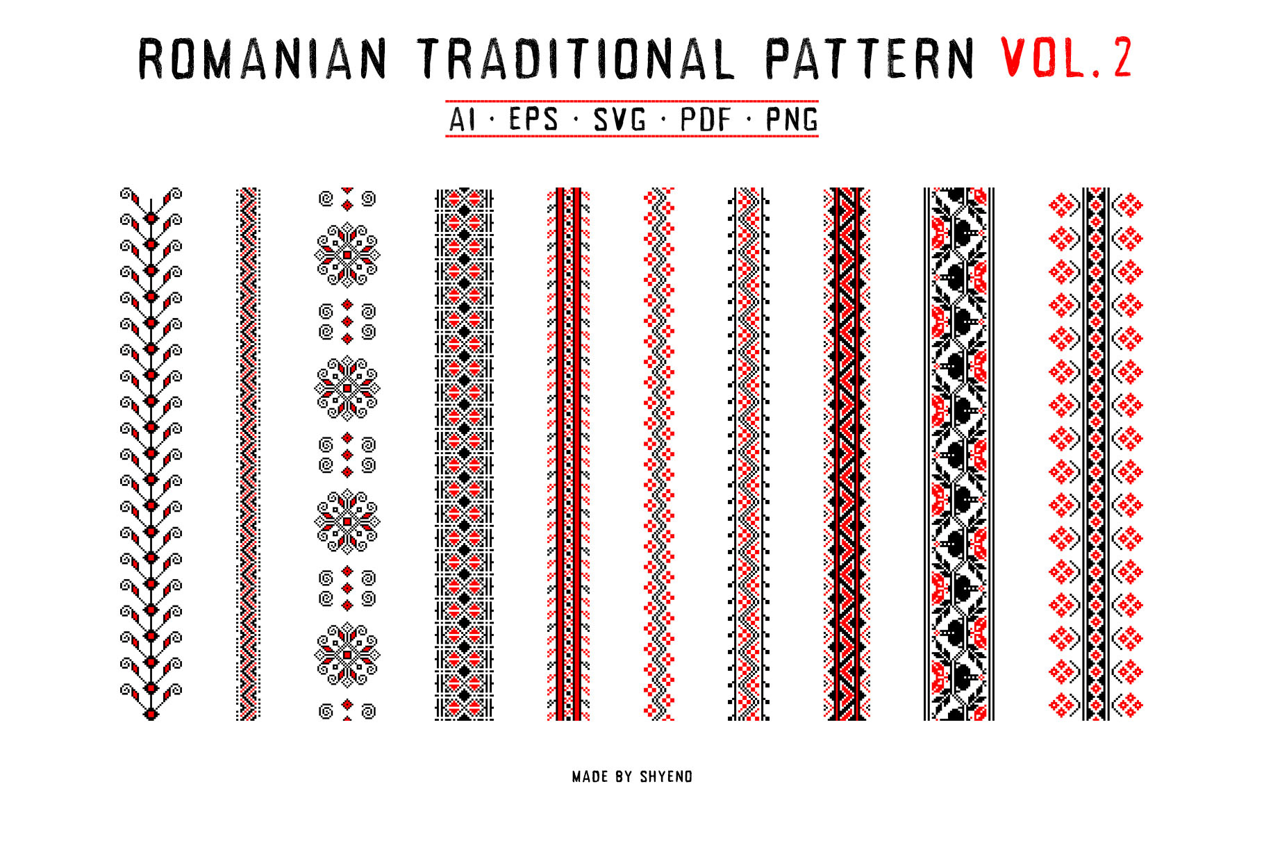 Traditional Romanian Embroidery Pattern - Vol 2 abstract seamless adobe illustrator art embroidery fabric design fashion geometric graphic design illustrations line texture modern ornament pattern seamless square texture triangle triangle shape vector wallpaper