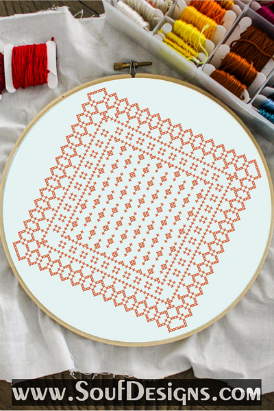 Traditional Borders Embroidery Cross Stitch Pattern