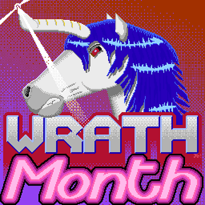 Wrath Month aseprite design lgbtq lgbtqia pixel pridemonth unicorn wrath