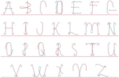 Modular Type Study // alphabet design illustrator modular type type typeface