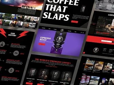 Coffee Shop landing Page brew cafe clean coffee design elegant icons landing page logo photography roastery typography ui video website