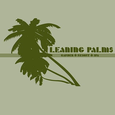 Leaning Palms art branding business logo design graphic design logo professional logo typography