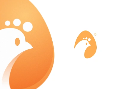 Egg&Chicken animal branding chicken creative design eco egg farm farming food gradient logo mark mascot negative space rooster sign vector