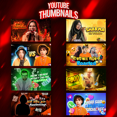 Professional YouTube Thumbnails design graphic design thumbnails youtube thumbnails