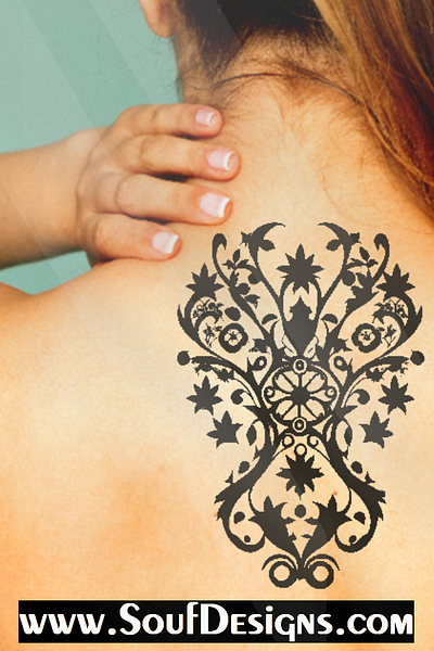 Filigree Silhouette Tattoo HQ Design tattoo