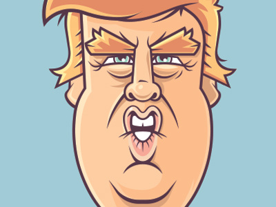 Donny & The Halos character design illustration trump vector