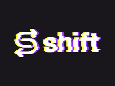 Shift Design brand branding glitch logo