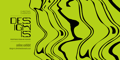 DESIGN IS - Exhibition Launch abstract branding logotype neon online exhibition typography vector