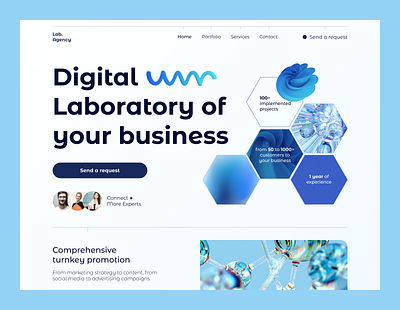 Lab.Agency - Landing page SMM agency branding landing smm ui ux website