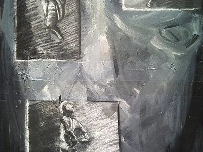 Ankuko Butoh - Charcoal and Acrylic on canvas