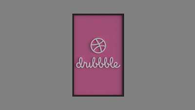Dribbble Logo 3d 3d design autodesk branding design illustration inventor logo rendering