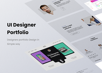 UI Designer Portfolio figma landing page mokeup ui web web design