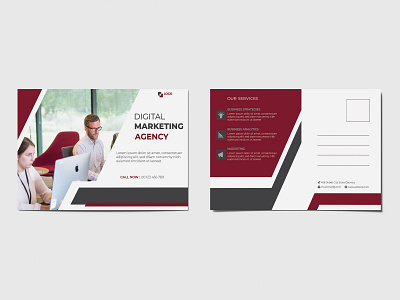 Digital Marketing Agency Postcard Design adobe illustrator brand digital marketing graphic design marketing markeying agency postcard print