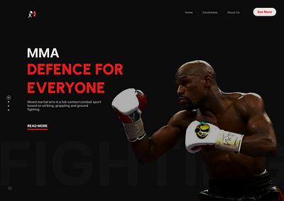 Boxing Web Design boxing branding design mma ui uiesign uiuxdesign ux webdesign