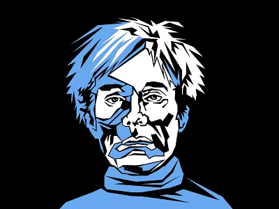 Warhol adobe illustrator andy warhol andy warhol portrait branding changethethought design graphic design i love andy warhol illustration pop art portrait art vector art vector illustration warhol