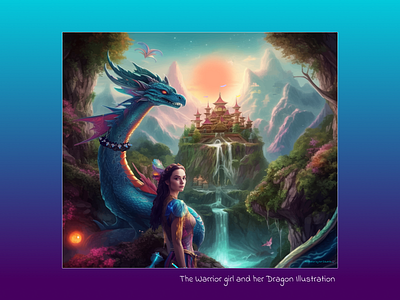 Vector Illustration dragon enchanted forest fantasy game theme graphic design illustration purple ui vector vector art vector illustration