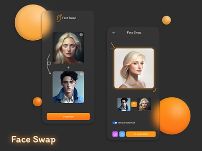 Face Swap Design- glassmorphism design app app design application design face face swap graphic design illustration swap ui user experience user interface ux