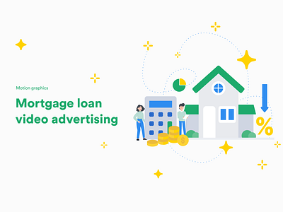 Video advertising - Mortgage loan company advertising animation branding characters illustration motion graphics video