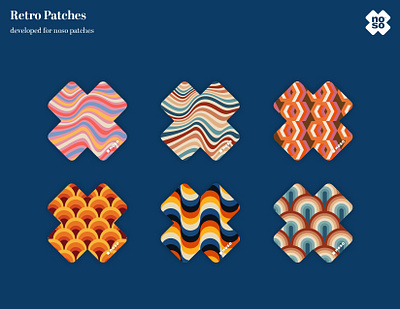 Retro Pattern Patch Illustrations design graphic design illustration noso patches patch pattern retro retro pattern vector