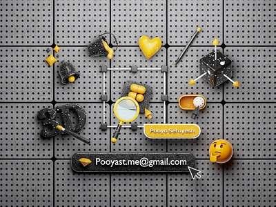 PooyaDesign! 3d 3dart 3dartwork 3ddesign 3dmodelling b3d blender blender3d branding c4d cinema4d geometric graphic design illustration pooyadesign pooyasetayesh pooyast redshift render ui