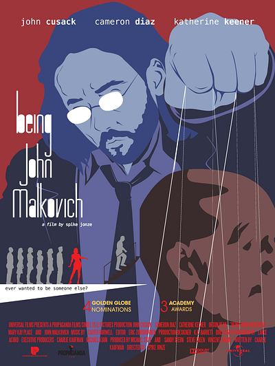 Being John Malkovich Poster adobe graphic design illustration illustrator typography