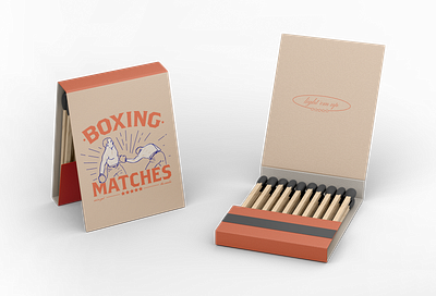 Matchbox Design boxer boxing graphic design logo matchbox matches