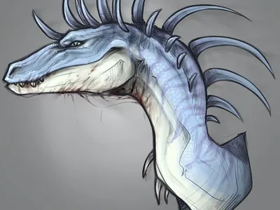 Dinosaur portrait coelophysis design digitalart dinosaur fanart oc sketch