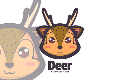 Deer animal branding cute mascot design graphic design illustration logo ui vector