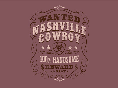 Nashville Cowboy branding graphic design tee tee shirt typography western