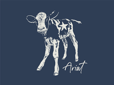 Star Calf american calf cow farm graphic design illustration tee tee shirt western