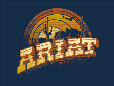 Sunset Arc branding desert graphic design illustration sunset tee tee shirt western