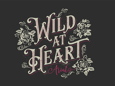 Wild at Heart graphic design illustration roses tee tee shirt typography western womens