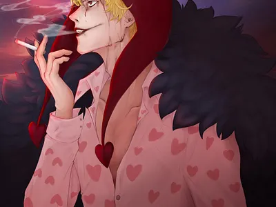 Rosinante 2d anime corazon design digitalart digitalfanart fanart illustration onepiece onepiecefanart rosinante