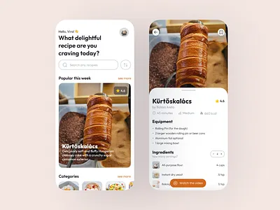 Recipe Mobile App app design mobile mobile app recipe ui ux