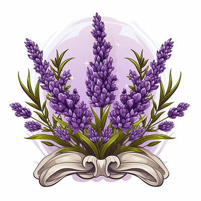 Lavender Flower Logo branding design graphic design logo vector