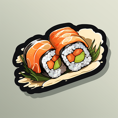 Sushi Bar Restaurant Logo branding design graphic design logo vector