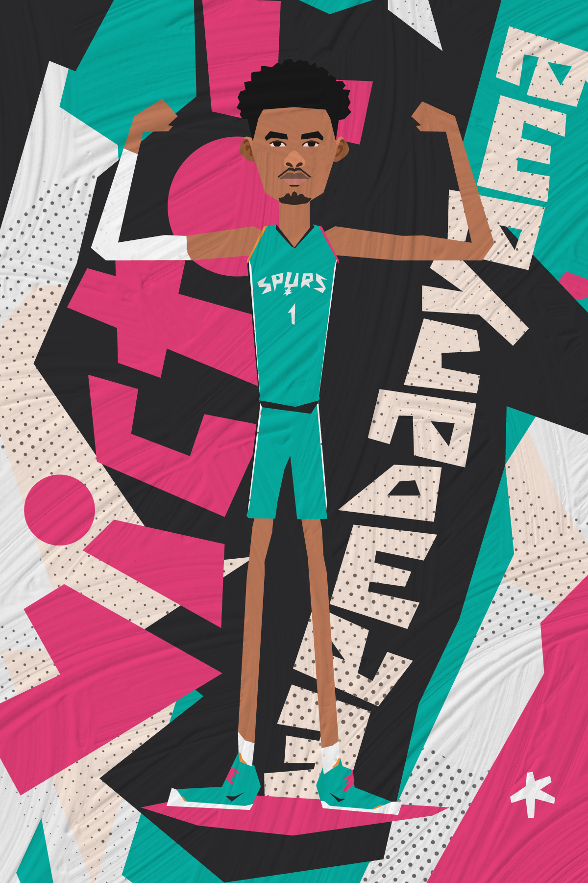 Victor Wembanyama basketball behance hoops illustration nba san antonio spurs sports sports design spurs victor wembanyama wemby
