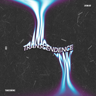 TRANSCENDENCE aethetic photoshop text text design text effect typography y2k
